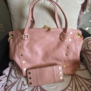 Hammitt Pink Large Daniel with Gold Accents Bag And Wallet